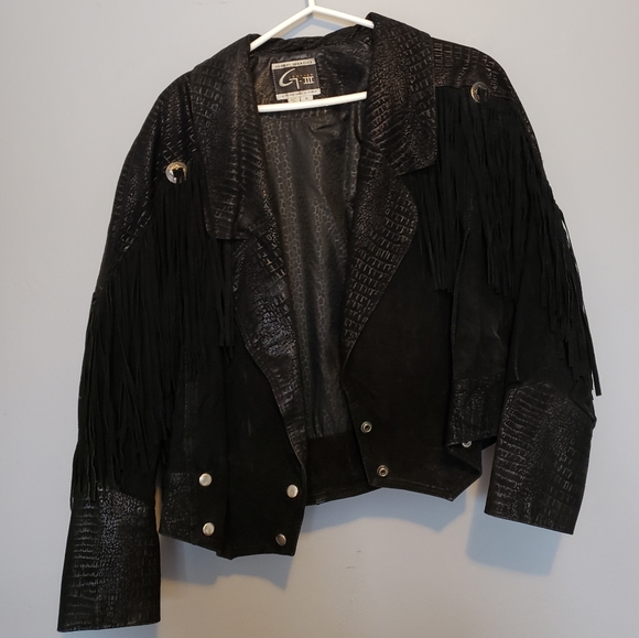 Black leather jacket - Picture 2 of 2